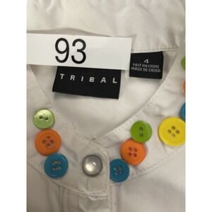 Tribal White‎ Blouse Sz4